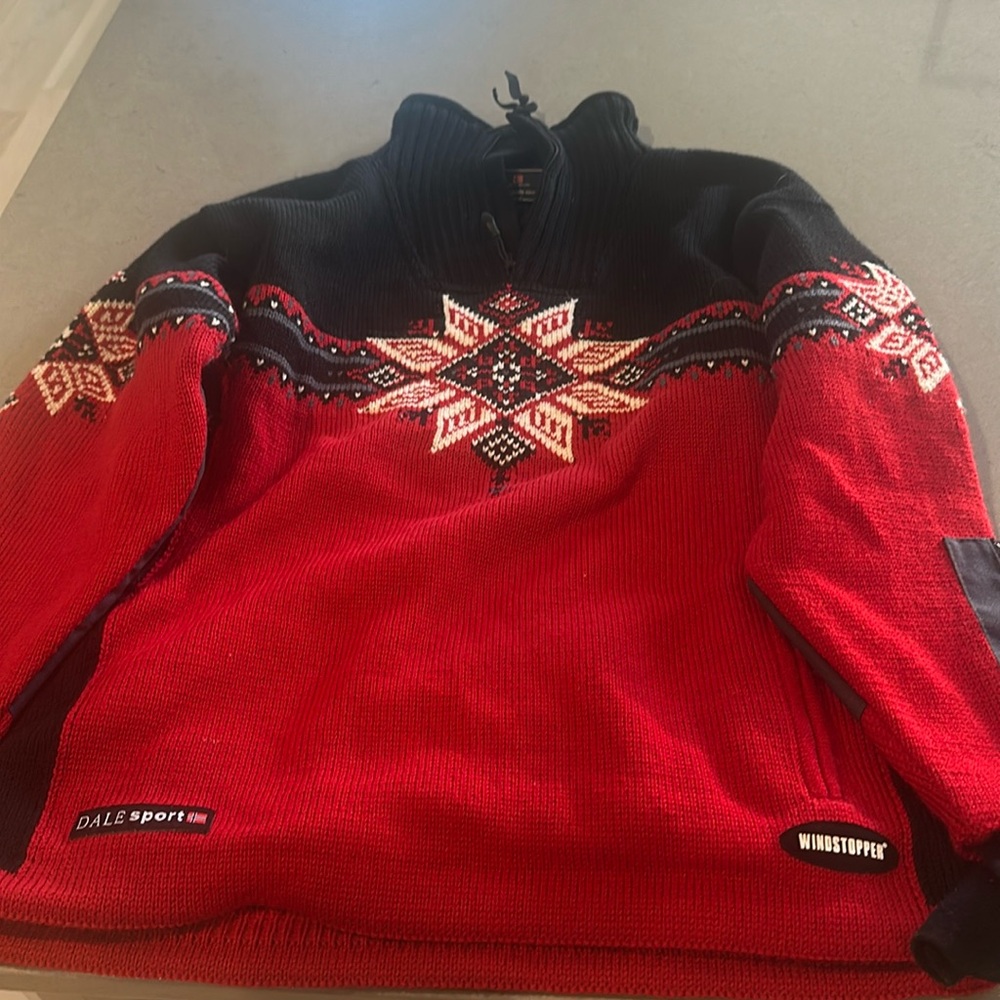 Dale Sport of Norway Knit windstopper Sweater.